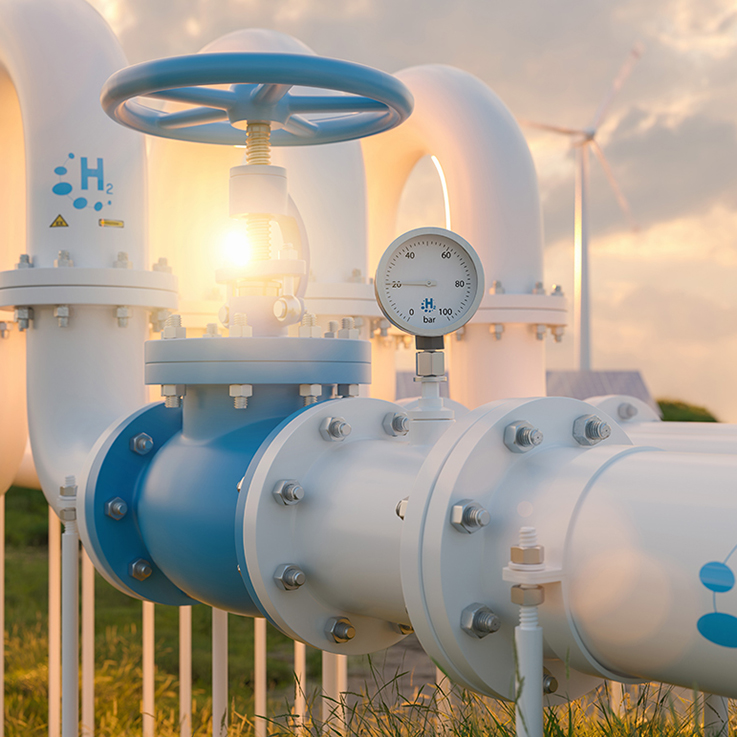 Immagine illustrativa delle applicazioni degli scambiatori PCHE per il rifornimento idrogeno, compressori multistadio e come pre-heater turbine nel comparto oil & gas.